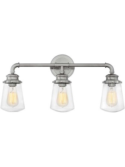 Fritz 3-Light Bath in Brushed Nickel.